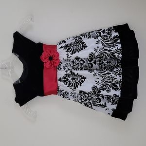 Jona Michelle Black, White & Red Formal Dress 2T